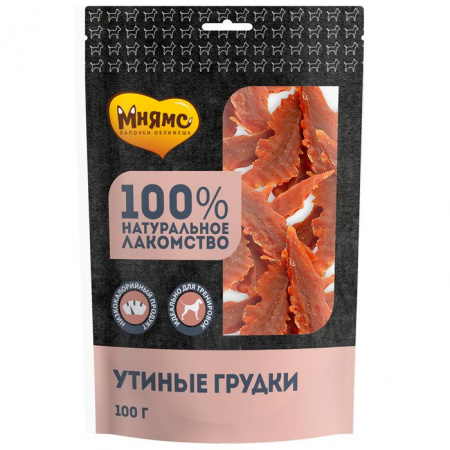 Мнямс лакомство для собак утиные грудки 100 г - КОЛОРЛОН ВТД Новосибирск