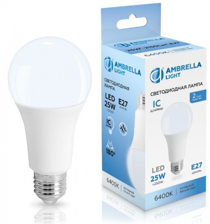 25W Лампа 652506 LED A65 25W IC E27 6400K 175-265V - КОЛОРЛОН ВТД Новосибирск