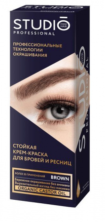 Студио Краска для бровей и ресниц Коричневая  (Brown) - КОЛОРЛОН ВТД Новосибирск