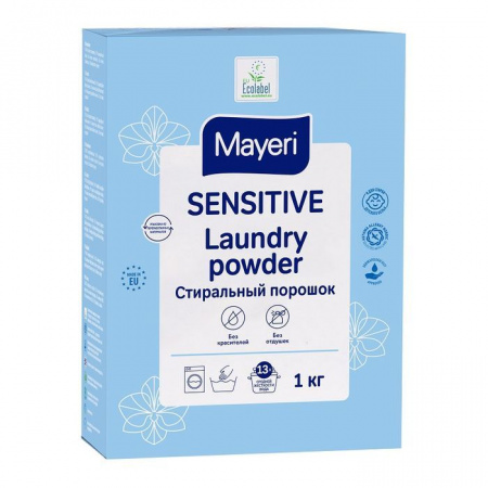 Mayeri Sensitive ЭКО Стиральный порошок универсальный,1кг - КОЛОРЛОН ВТД Новосибирск