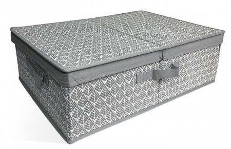 Коробка для хранения 58x40x18 ЛИСТЬЯ с крышкой - КОЛОРЛОН ВТД Новосибирск