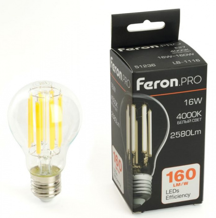 16W Лампа LED2580LM 16W 175-265V E27 4000K, LB-1116 - КОЛОРЛОН ВТД Новосибирск