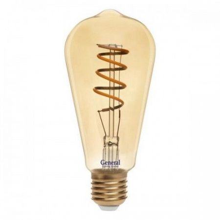 7W Led 655306 GLDEN-ST64SS-E27-2700 Золотая Лампа феломен - КОЛОРЛОН ВТД Новосибирск