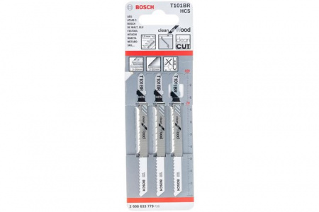 BOSCH Professional 3 ЛОБЗИКОВЫЕ ПИЛКИ T 101 BR, HCS - КОЛОРЛОН ВТД Новосибирск