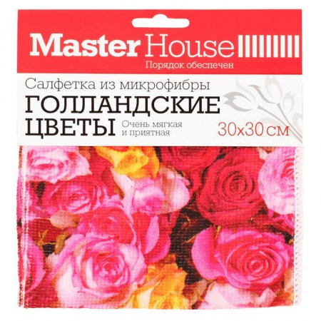 Салфетка из микрофибры 60160 ГОЛЛАНДСКИЕ ЦВЕТЫ 30см*30см М-60160 - КОЛОРЛОН ВТД Новосибирск
