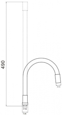 S-CG12L(Гибкий излив 1/2″ бежевый) - КОЛОРЛОН ВТД Новосибирск