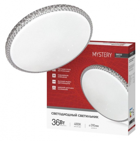 Светильник DECO MYSTERY 36Вт 230В 4000К 3240Лм 390х78мм IN HOME - КОЛОРЛОН ВТД Новосибирск