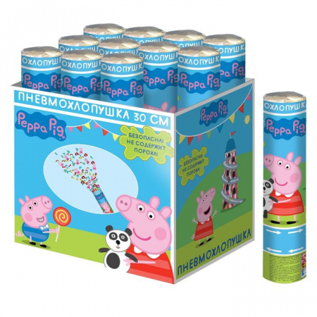 28288Хлопушка Peppa Pig 30 см_наполнение форма Пеппа - КОЛОРЛОН ВТД Новосибирск