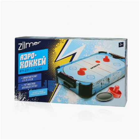 Настольная игра Zilmer "Аэрохоккей" (61х35х10 см, цветн.) - КОЛОРЛОН ВТД Новосибирск