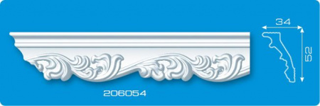 Плинтус потолочный 206054 / 2м - КОЛОРЛОН ВТД Новосибирск