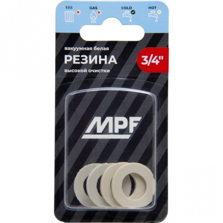 Прокладка 3/4 MPF белая (резина) (4 шт.), MP - КОЛОРЛОН ВТД Новосибирск