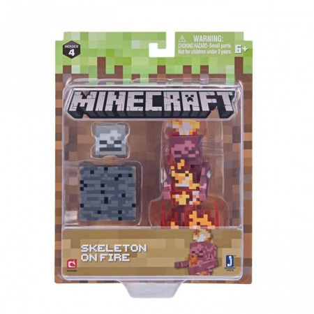 19974Игрушка Minecraft фигурка Skeleton on Fire - КОЛОРЛОН ВТД Новосибирск