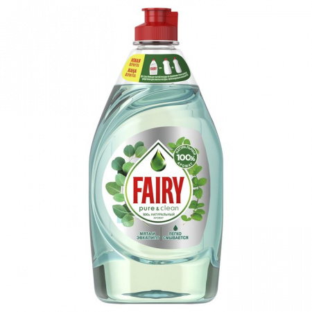 FAIRY Средство для мытья посуды Pure&clean Мята и Эвкалипт 450мл - КОЛОРЛОН ВТД Новосибирск