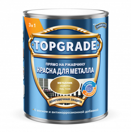 Краска Topgrade Металлик RAL1036 Золотая 0,75л - КОЛОРЛОН ВТД Новосибирск