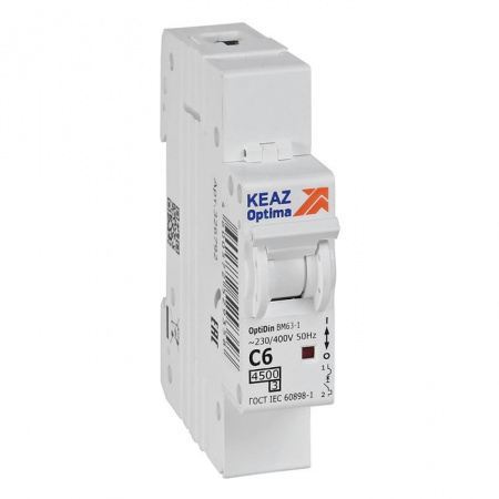 KEAZ 1P C  6А 4.5кА Автомат OptiDin BM63 326792 - КОЛОРЛОН ВТД Новосибирск