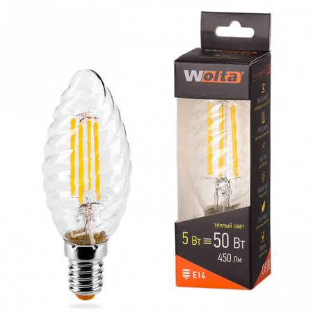 5W Led WOLTA FILAMENT 25YCTFT5E14 3000K Е14 Лампа - КОЛОРЛОН ВТД Новосибирск