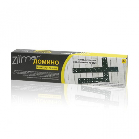 Настольная игра Zilmer "Домино" (21,5х5,5х2,5 см, дерево) - КОЛОРЛОН ВТД Новосибирск