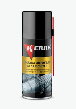 KERRY Смазка литиевая с PTFE, белая, 210мл аэрозоль - КОЛОРЛОН ВТД Новосибирск
