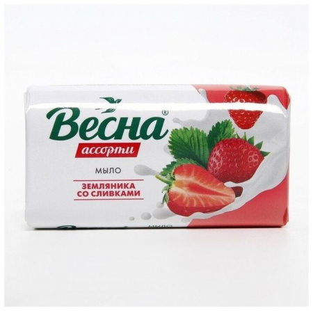 мыло туал Весна Земляника со сливками 90гр/Сам/72x6 - КОЛОРЛОН ВТД Новосибирск