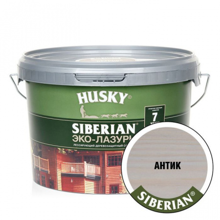 HUSKY SIBERIAN «Эко-Лазурь для дерева» полуматовая антик (2,5л) - КОЛОРЛОН ВТД Новосибирск
