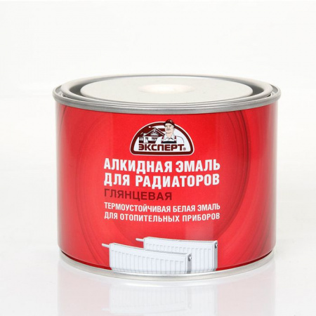 ЭКСПЕРТ Эмаль алкидная для радиаторов белая (0,5 кг; 12шт) - КОЛОРЛОН ВТД Новосибирск