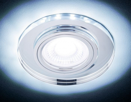 S214 CL хром/прозрачный /MR16+3W(LED COLD) - КОЛОРЛОН ВТД Новосибирск