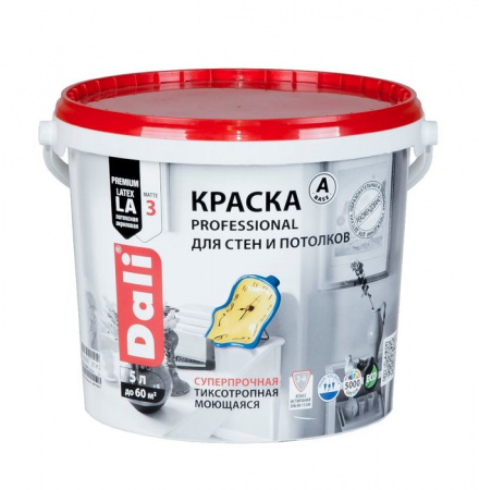 "DALI" краска для стен и потолков (PROFESSIONAL) база А - 5л. - КОЛОРЛОН ВТД Новосибирск