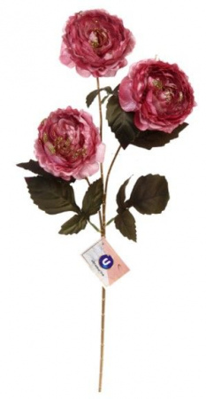Искусственные цветы "FLOWERS GLAMOUR" 63см Пионы 3 цветка розовые 993-0958 - КОЛОРЛОН ВТД Новосибирск