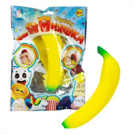 Т124181toy игрушка-антистресс мммняшка squishy (сквиши), банан w30/7/19/4 - КОЛОРЛОН ВТД Новосибирск