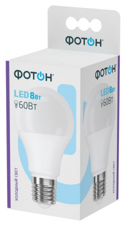 8W Led 23421 Фотон A60 E27 6500K Лампа - КОЛОРЛОН ВТД Новосибирск