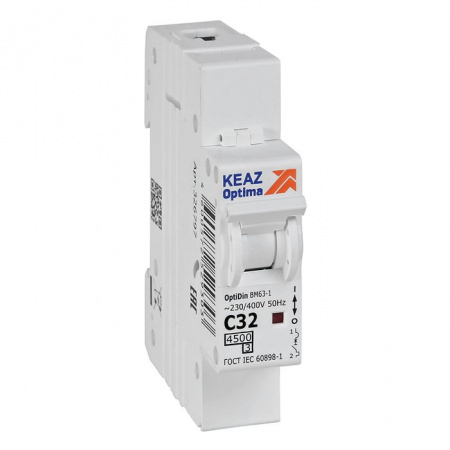 KEAZ 1P C 32А 4.5кА Автомат OptiDin BM63 326797 - КОЛОРЛОН ВТД Новосибирск