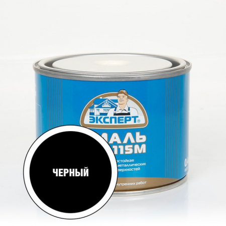 ЭКСПЕРТ Эмаль ПФ-115 глянц черная RAL 9005  (0,4кг; 12шт) - КОЛОРЛОН ВТД Новосибирск