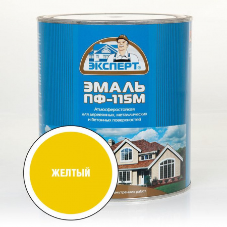 ЭКСПЕРТ Эмаль ПФ-115 глянц желтая RAL 1021 (2,7кг; 6шт) - КОЛОРЛОН ВТД Новосибирск