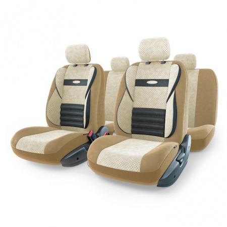 Авточехлы COMFORT COMBO, мультиконтурные,11 предм., т.беж./св.беж. - КОЛОРЛОН ВТД Новосибирск
