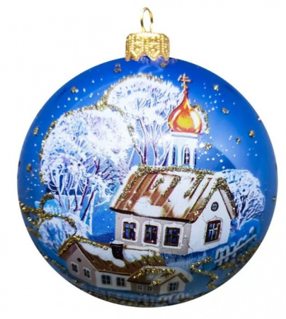 Шар "Город на Рождество 2", 80 мм., в подарочной упаковке - КОЛОРЛОН ВТД Новосибирск