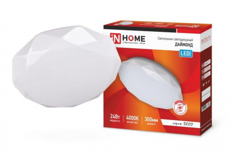 24W Led Даймонд 4000К 300мм IN HOME Светильник - КОЛОРЛОН ВТД Новосибирск