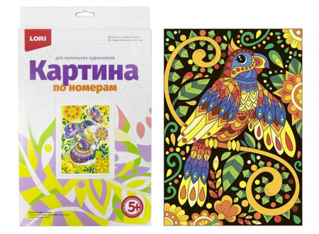Ркн-015 Картина по номерам для малышей "Попугай" - КОЛОРЛОН ВТД Новосибирск
