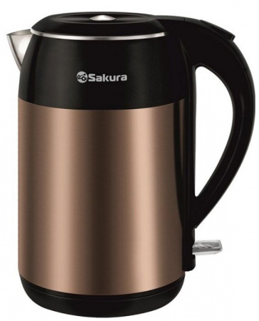 SAKURA Чайник электр SA-2154C (1.8) Premium медн+черн - КОЛОРЛОН ВТД Новосибирск