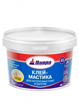 Мастика для потолочных плит и багетов Д-45 3кг/Евроведро - КОЛОРЛОН ВТД Новосибирск