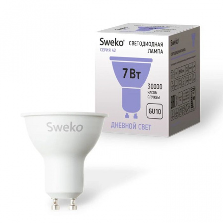 42LED-PAR16-7W-230-6500K-GU10  Лампа - КОЛОРЛОН ВТД Новосибирск