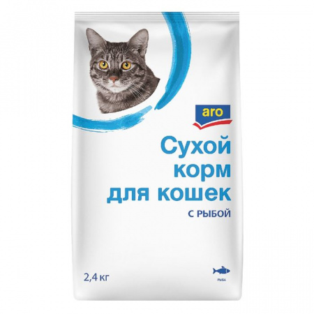 2,4КГ СУХОЙ КОРМ ARO ДЛЯ КОШЕК РЫБА - КОЛОРЛОН ВТД Новосибирск