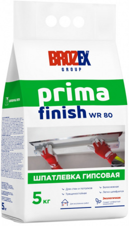 Шпаклевка гипсовая финишная ПРИМА ФИНИШ WR80 5кг - КОЛОРЛОН ВТД Новосибирск