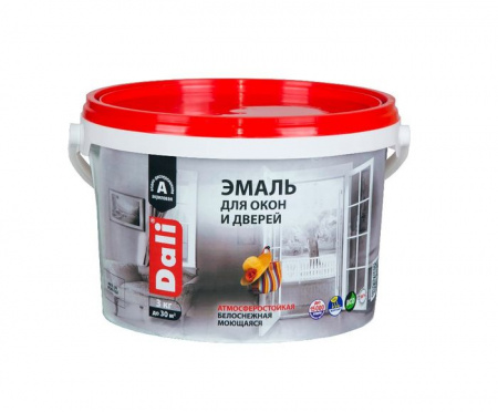 DALI Эмаль для окон и дверей п/мат.  3 кг - КОЛОРЛОН ВТД Новосибирск