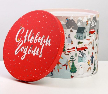 Коробка подарочная «Новогодние истории», 19.5 × 22 см 6906921 - КОЛОРЛОН ВТД Новосибирск