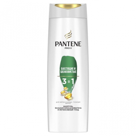 PANTENE Шампунь/бальзам-ополаскиватель/интенсивный уход 3в1 Блестящие и Шелковистыe 360мл - КОЛОРЛОН ВТД Новосибирск