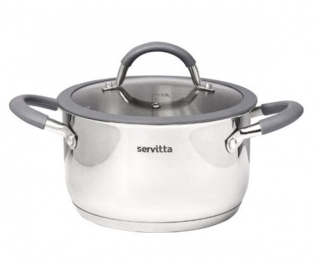 Sr0104  Кастрюля с крышкой Servitta 3 литра серия KITCHEN FANTASY - КОЛОРЛОН ВТД Новосибирск