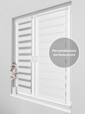 Рулонная штора DDA "День-Ночь" Белая 80*170 - КОЛОРЛОН ВТД Новосибирск