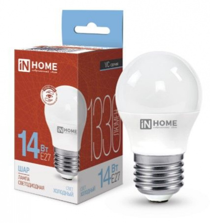14W LED-ШАР-VC 14Вт E27 6500K 1330Лм IN HOME - КОЛОРЛОН ВТД Новосибирск