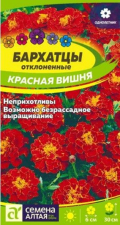 Бархатцы Красная Вишня/Сем Алт/цп 0,2 гр. (2029 / 42121) - КОЛОРЛОН ВТД Новосибирск