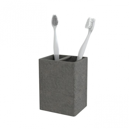 STONE, BLACK Стакан для зубных щеток настольный, - КОЛОРЛОН ВТД Новосибирск